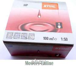 100 x Stihl One Shot HP 2 Two Stroke Oil 501 Brushcutter Strimmer Disc Cutter