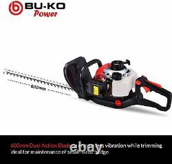 26cc Petrol hedge Trimmer, Handheld Hedge Cutter, 600mm Strimmer Cutting Length