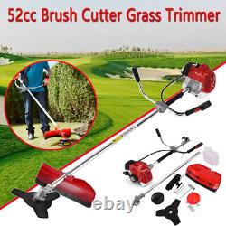 2In1 52cc Petrol Garden Brush Cutter Strimmer Grass Trimmer Kit Garden Tool UK