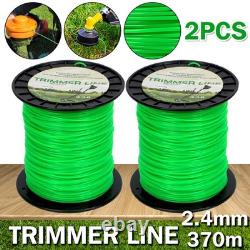 2Pcs Trimmer Line Whipper Snipper Cord Brush Cutter Brushcutter 2.4mm x 370M UK