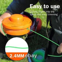 2Pcs Trimmer Line Whipper Snipper Cord Brush Cutter Brushcutter 2.4mm x 370M UK