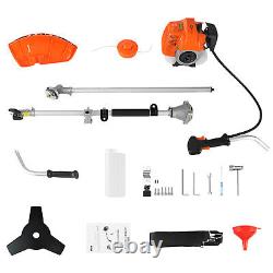 2 IN 1 52cc Petrol Brush Cutter Garden Grass Line Trimmer 2-Stroke Engine 2.5kw