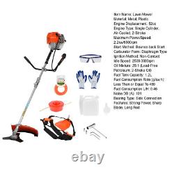 2 In 1 Petrol Brush Cutter Strimmer Grass Trimmer Garden 52Cc 2 Stroke Kit