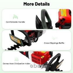 2 Stroke Petrol Hedge Trimmer 65Mn Steel Brush Cutter Air-cooled Hedgetrimmer