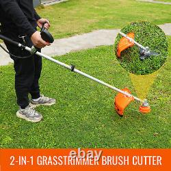 2-in-1 2.5kw Petrol Trimmer Brush Cutter Garden Grass Line 52cc Engine 7000rpm