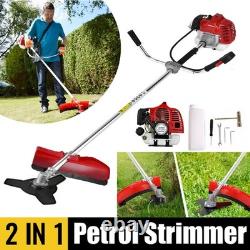2 in 1 52cc Petrol Backpack Brush Cutter & Strimmer Heavy Duty Garden Tool
