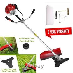 2-in-1 52cc Petrol Strimmer Brush Cutter Garden Grass Line Trimmer Tool Garden