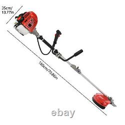 2-in-1 Gas Grass Trimmer Brush Cutter Lawn Mower Edger Tool with 2 Types Blades
