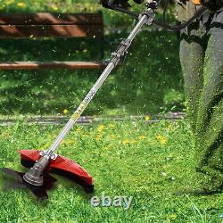 2-in-1 Gas Grass Trimmer Brush Cutter Lawn Mower Edger Tool with 2 Types Blades