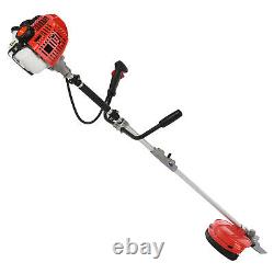 2-in-1 Gas Grass Trimmer Brush Cutter Lawn Mower Edger Tool with 2 Types Blades