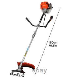 2 in 1 Petrol Brush Cutter Strimmer Grass Trimmer Garden 52cc 2 Stroke Kit