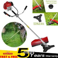 2in1 52cc Grass Strimmer Trimmer Garden Brush Cutter Petrol Edger Grass Trimmer