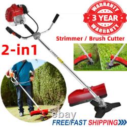 2in1 52cc Grass Strimmer Trimmer Garden Brush Cutter Petrol Edger Grass Trimmer