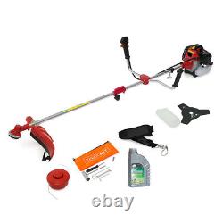 2in1 Garden Multi Tool Petrol Grass Line Trimmer & Brushcutter Big Horn + 1L Oil