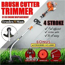 31cc Pole Brush Cutter Trimmer Line Whipper Snipper Tree Pruner Garden 4 STROKE