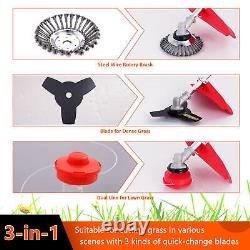3 in 1 Petrol Brush Cutter Strimmer Grass Trimmer Garden 52cc 2 Stroke Kit UK