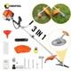 3-in-1 Petrol Grass Trimmer 52cc Brush Cutter Multi Functional Garden Tool 2500w