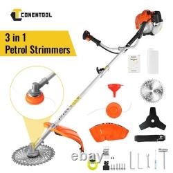3-in-1 Professional 52cc Petrol Strimmer 2-Stroke Brush Cutter Grass Trimmer NEW