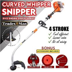 4 STROKE Curved Split Shaft Line Trimmer Garden Lawn Whipper Snipper