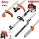 4 In 1 Garden Multi Tool 52cc Petrol Hedge Trimmer Chainsaw Strimmer Brushcutter