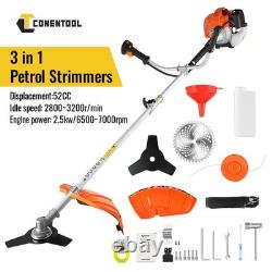 52CC 3-in-1/5-in-1/6-in-1 Hedge Trimmer Multi Tool Petrol Strimmer Brush Cutter