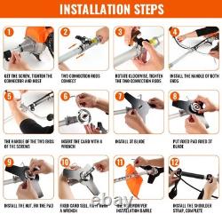 52CC 3in1 Hedge Trimmer Multi Tool Petrol Strimmer Brush Cutter Garden 2500W