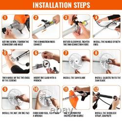 52CC 3in1 Hedge Trimmer Multi Tool Petrol Strimmer Brush Cutter Garden 2500W