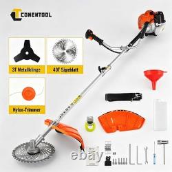 52CC 3in1 Hedge Trimmer Multi Tool Petrol Strimmer Brush Cutter Garden 2500W