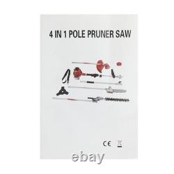 52CC 4 in1 Hedge Trimmer Multi Tool Petrol Strimmer Brush Cutter Garden Chainsaw