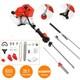 52cc 5 In1 Hedge Trimmer Multi Tool Petrol Strimmer Brush Cutter Garden Chainsaw