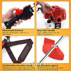 52CC 5 in1 Hedge Trimmer Multi Tool Petrol Strimmer Brush Cutter Garden Chainsaw