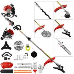 52CC 5 in 1 Hedge Trimmer Multi Tool Petrol Strimmer BrushCutter Garden Chainsaw