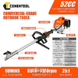 52CC 5 in 1 Hedge Trimmer Multi Tool Petrol Strimmer BrushCutter Garden Chainsaw