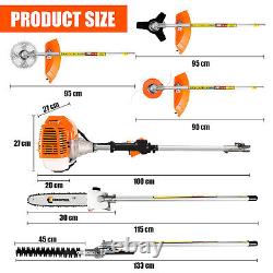 52CC 5 in 1 Hedge Trimmer Multi Tool Petrol Strimmer BrushCutter Garden Chainsaw