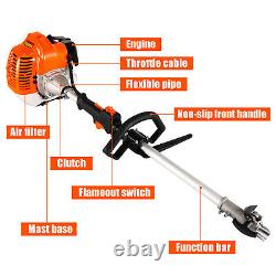 52CC 5 in 1 Hedge Trimmer Multi Tool Petrol Strimmer BrushCutter Garden Chainsaw