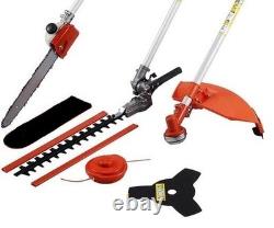 52CC 6 in1 Hedge Trimmer Multi Tool Petrol Strimmer Brush Cutter Garden Chainsaw