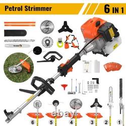 52CC 6-in-1 Hedge Trimmer Multi Tool Petrol Strimmer BrushCutter Garden Chainsaw