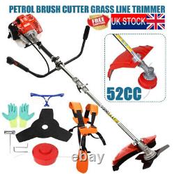 52CC Gas Weed Wacker, 2 in 1 Weed Eater Gas Powered, Brush Cutter Grass Trimmer