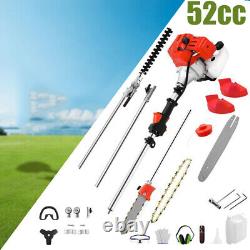 52CC Gas Weed Wacker, 5 in 1 Weed Eater Gas Powered, Brush Cutter Grass Trimmer
