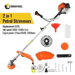 52CC High Power 2.5KW Gas Powered Brush Cutter Adjustable Handle Anti-Vibration