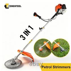 52CC Petrol Grass Trimmer 2Stroke Powerful Brushcutter Hedge Row Strimmer 10Cut
