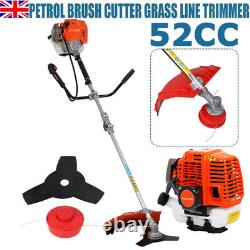 52cc 2-Stroke Grass String Trimmer Straight Shaft Brush Cutter Gas Weed Eater