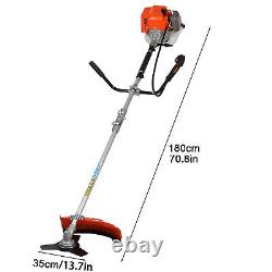 52cc 2-Stroke Grass String Trimmer Straight Shaft Brush Cutter Gas Weed Eater
