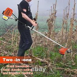 52cc 2-Stroke Grass String Trimmer Straight Shaft Brush Cutter Gas Weed Eater
