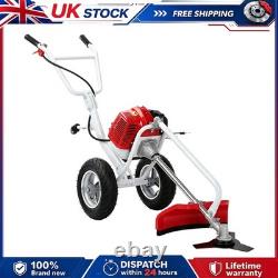 52cc 2-Stroke Petrol Wheeled Brush Cutter & Grass Trimmer 2.2kW Split Red