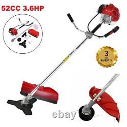 52cc 2 in1 Grass Strimmer Brush Cutter Petrol Home Garden Yard Hedge Trimmer UK