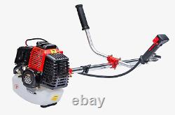 52cc 2 in1 Grass Strimmer Brush Cutter Petrol Home Garden Yard Hedge Trimmer UK
