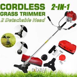 52cc 2 in1 Hedge Trimmer Garden Multi Tool Set Strimmer Chainsaw 1 Yrs warranty