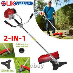 52cc 2 in 1 Grass Strimmer Bush Cutter Petrol Home Garden Hedge Trimmer Tool uk