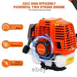 52cc 2 in 1 Weed Eater Petrol Powered Brush Cutter and String Trimmer 2-Cycle